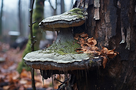 大树上的蘑菇图片