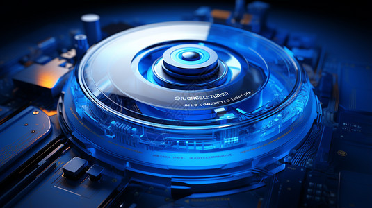 蓝色系列的圆盘科技图片