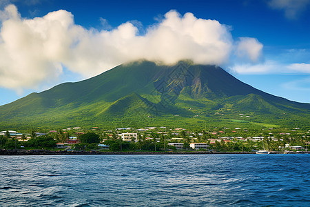 背靠大山的小岛图片