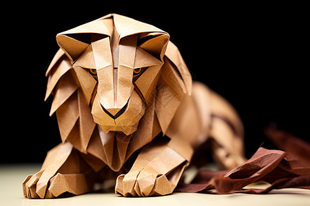 狮子的手工雕塑图片