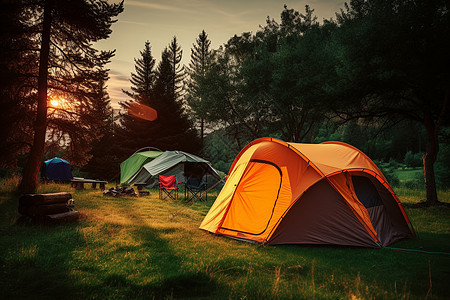 户外露营的帐篷图片