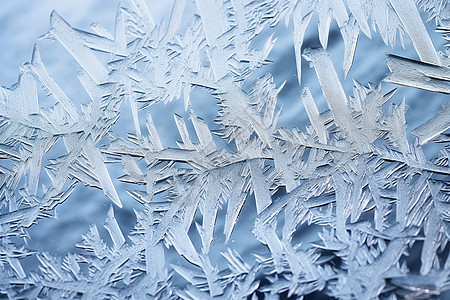 冰窗外冻结的冰渣图片