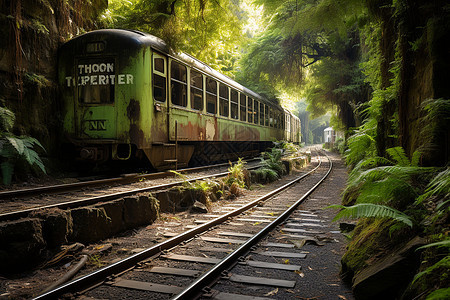 铁路旁的森林图片