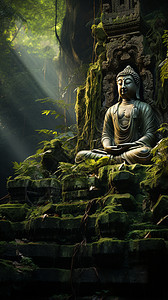 佛陀古寺背景图片