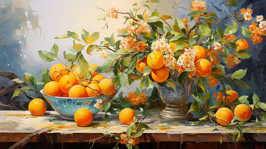 橙子的油画艺术图片