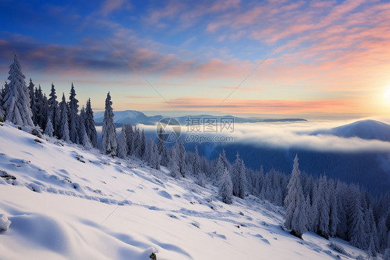 雪山的景色图片