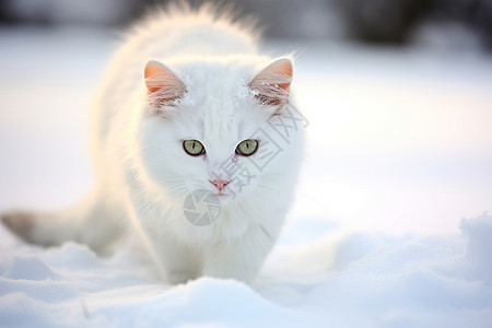 雪地爱小猫咪高清图片