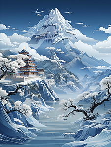 雪山幻境图片