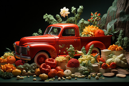 卡车和蔬菜图片