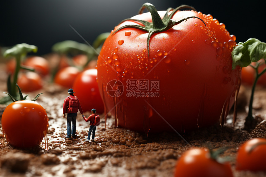 农田中的西红柿图片