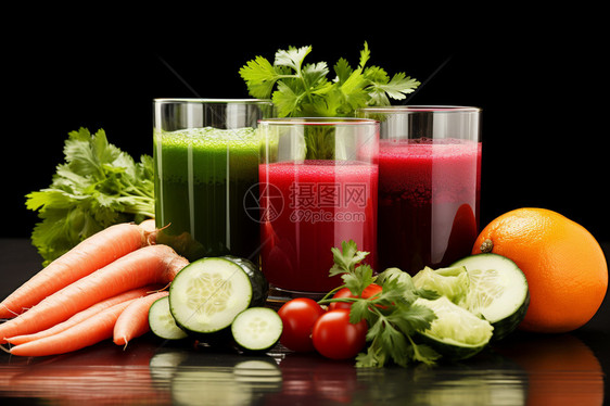 营养健康的果蔬汁图片