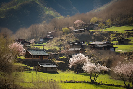 乡村美丽的风景图片