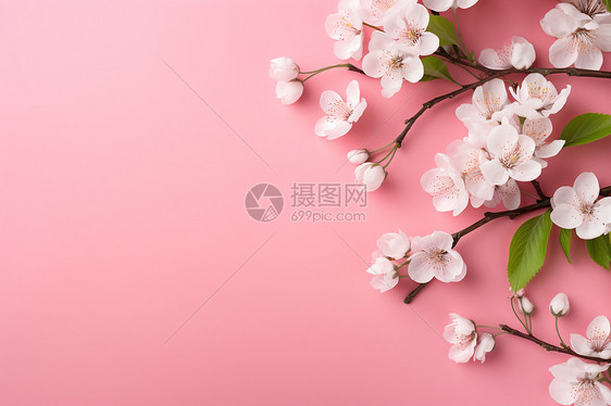 自然的粉色樱花图片