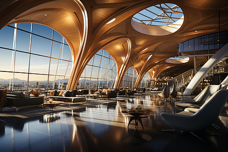 现代宏伟的机场设计图片