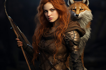 狐狸女弓箭手图片