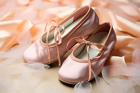 芭蕾舞蹈鞋穿舞蹈鞋女孩高清图片