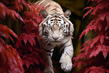 灌木丛里的老虎背景图片