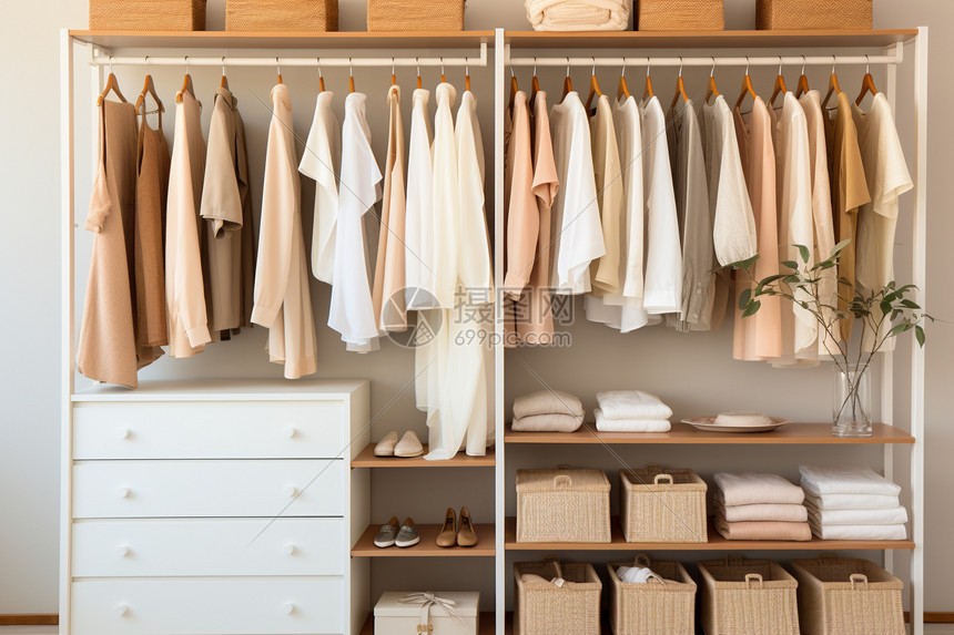 衣柜里面放置的鞋子高清图片下载正版图片600622567摄图网