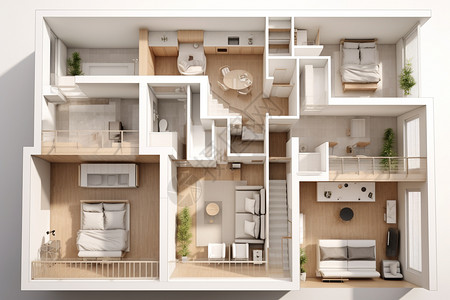 建造的住宅模型图片
