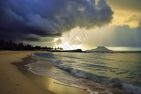 暴风雨云海之美背景