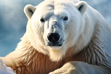 直视前方的北极熊高清图片