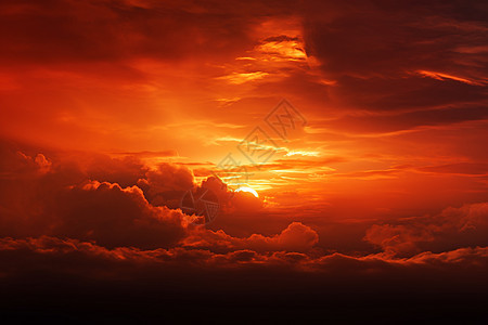 火红的云彩图片