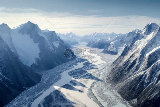 冰川上的蓝梦境图片