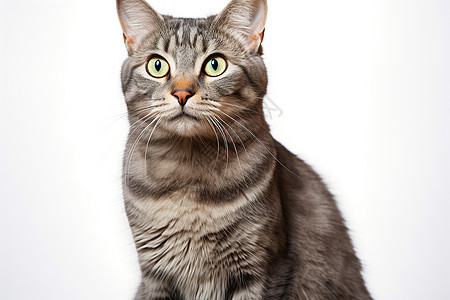 灰色斑纹猫图片