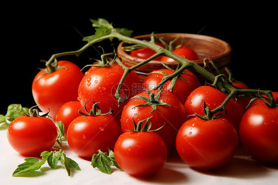 一桌番茄图片