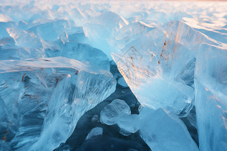 阳光下的冰川图片