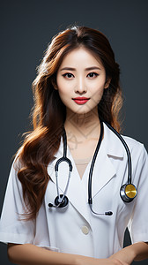 年轻的女性医生背景图片