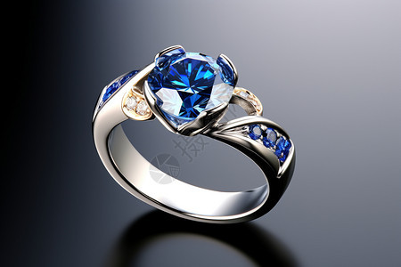 蓝宝石戒指图片
