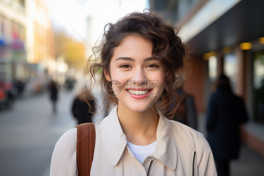 都市里的女性图片