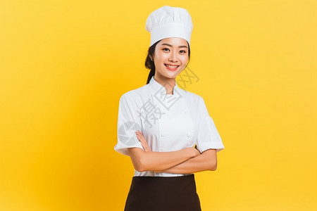 微笑的女厨师图片