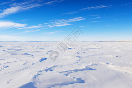 一望无际的雪面图片