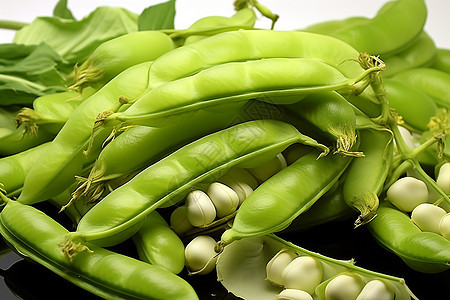 绿色蚕豆食物背景图片