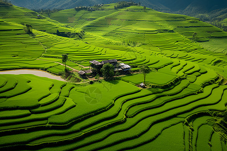 清迈种植水稻图片