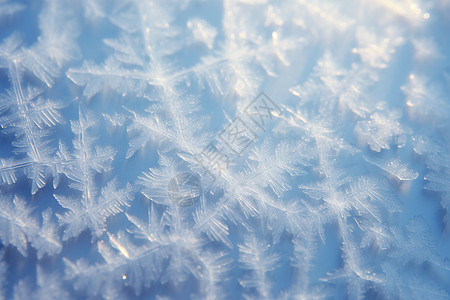 冰雪钢钉上的小部分雪花高清图片