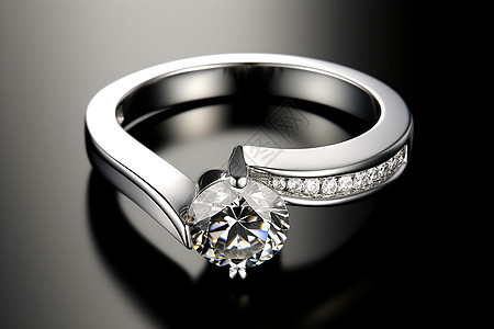 浪漫的钻石戒指背景图片