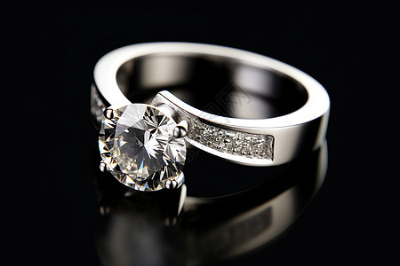 时尚奢华的钻石戒指背景图片