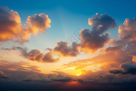 天空中的彩云景观背景图片