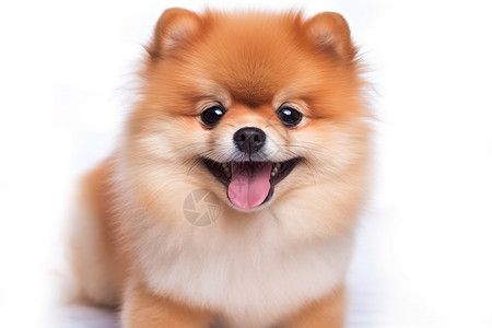 可爱微笑的博美犬图片