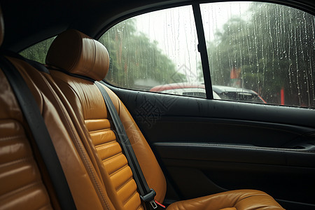 窗外的雨汽车车窗雨高清图片