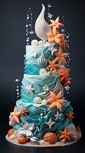 多层海洋蛋糕图片