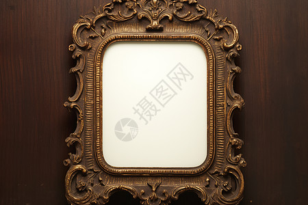 复古框金色的镜子框背景