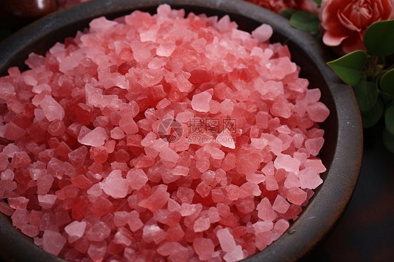 玫瑰色的岩盐图片