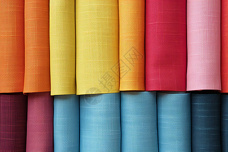 彩虹缤纷的织物背景图片