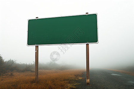 迷雾中的指路标牌图片