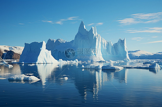 冰山融化图片