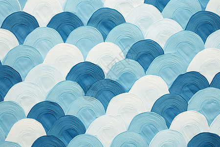 蓝白条纹装饰的现代纸质工艺品图片